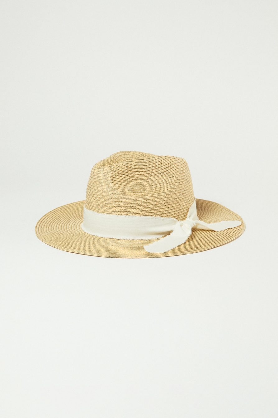 cream ribbon ranger hat